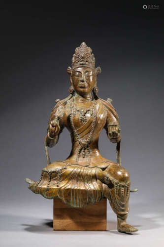 A Gilt-Bronze Figure Of Avalokitesvara