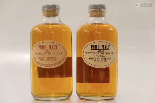 80年代 Nikka蒸馏所限定PURE MALT纯麦威士忌（共2支）2支500ml