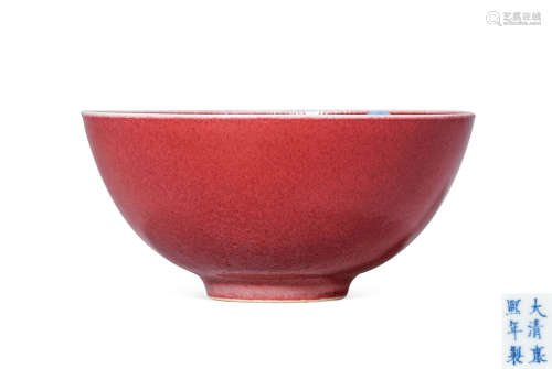 清 豇豆红碗
