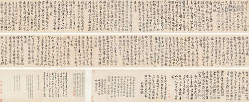 祝允明 （1461-1527） 草书《古诗十九首》卷 乙酉（1525年）作 水墨纸本...