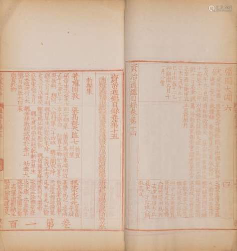 〔宋〕司马光 撰 清同治八年(1869)江苏书局仿宋刊红印本 资治通鉴 ...