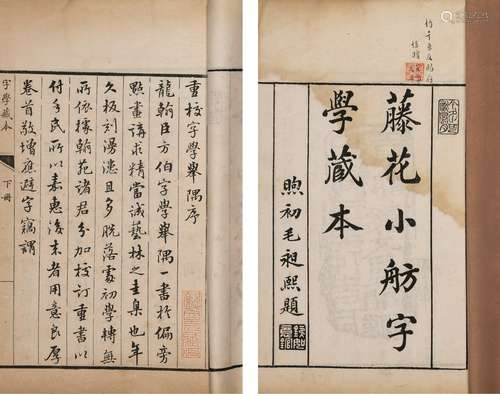 〔清〕王维珍 编 清光绪二年(1876)京都懿文斋刊本 藤花小舫字学藏本...