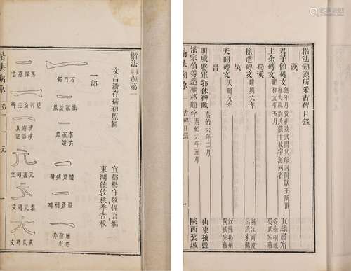 清光绪三年（1877）刊本 楷法溯源十四卷 线装 15册 白纸