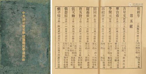 1937年制 中央军校豫籍通讯録（吉星文） 纸本 精装1册