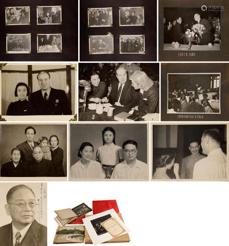 1950-1956年摄制 苏联导演列斯里旧藏欧阳予倩签名照 梅兰芳孙维世...