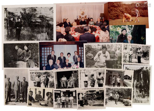 二十世纪七八十年代摄制 蒋经国与张学良合影 相纸 20张