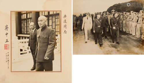 民国时期摄制 蒋介石委员长签赠照片等三种 银盐纸基 3张