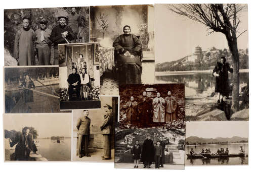 民国时期摄制 蒋经国夫妇在北京南京留影 银盐纸基 10张