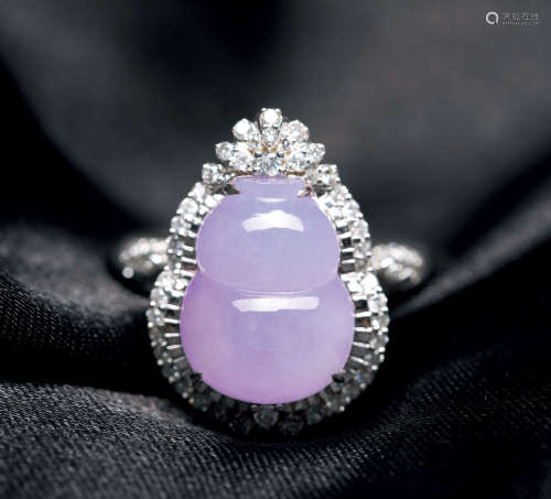冰种紫罗兰翡翠·葫芦戒指