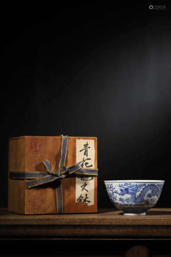 A BLUE AND WHITE 'DRAGON' BOWL, SHENDETANG MARK