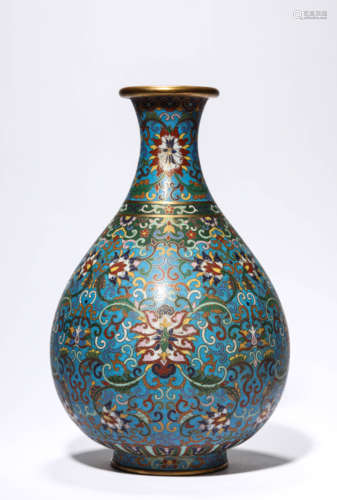 A Cloisonne Enamel Interlock Branches Vase