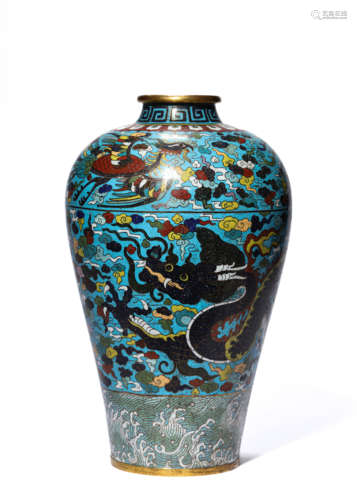 A Cloisonne Enamel Phonexi Meiping Vase