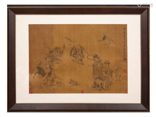 A Chinese Scroll Painting by Chen Hongshou