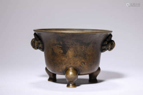 A Bronze Rooster Censer