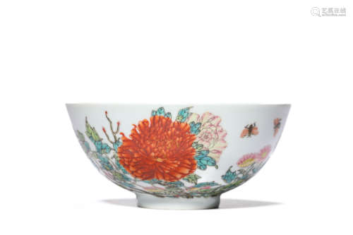 A Porcelain Famille-Rose Bowl