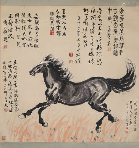 A Chinese Scroll Painting by Xu Beihong