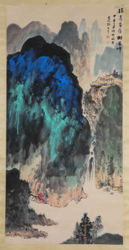 A Chinese Scroll Painting by Zhang Daqian