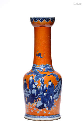 A Porcelain Red-Glazed Vase