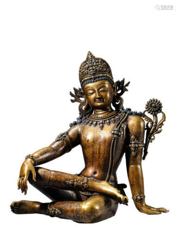 A Tibetan Copper Avalokiteshvara Satue