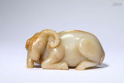 A Jade Ram Carving