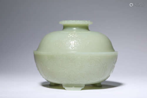 A Jade Lotus Bowl