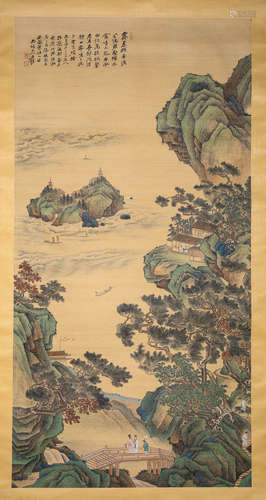 A Chinese Scroll Painting by Zhang Daqian