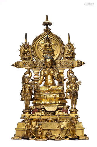 A Tibetan Avalokiteshvara Statue