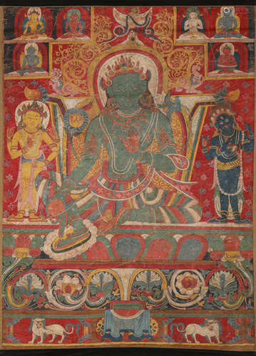 A Tibetan Green Tara Thangka