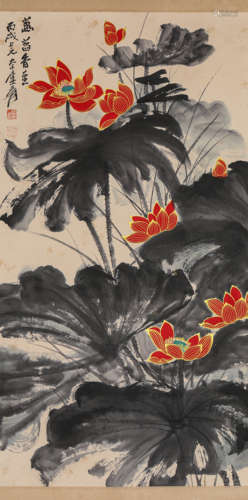 A Chinese Scroll Painting by Zhang Daqian