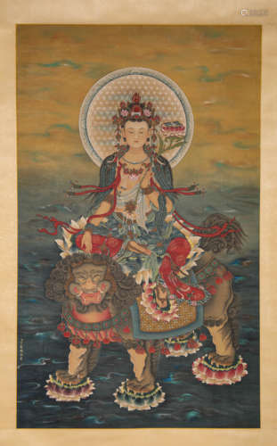 A Chinese Scroll Painting by Ding Guanpeng