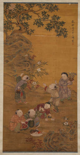 A Chinese Scroll Painting by Li Gonglin