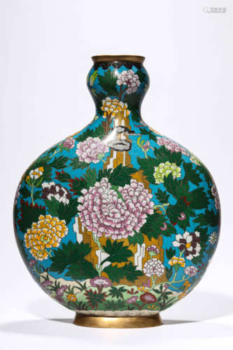 A Cloisonne Enamel Floral Vase