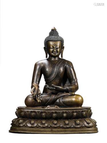 A Cooper Bhaisajyaguru Statue