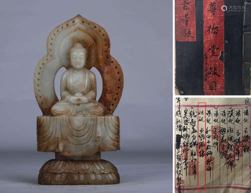 A Hetian Jade Figure Of Buddha