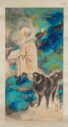 A Chinese Scroll Painting by Zhang Daqian