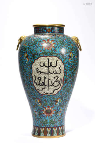 A Cloisonne Enamel Meiping Vase