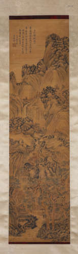 A Chinese Scroll Painting by Wang Yuanqi