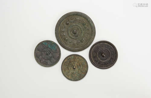 Song/Yuan or Earlier - A Groups Of Four Bronze Mirror