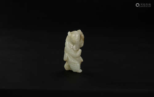 Ming-A White Jade Carved Boy