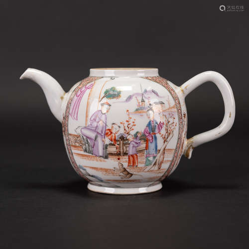 CHINESE GUANG CAI 'FIGURE STORY' TEAPOT