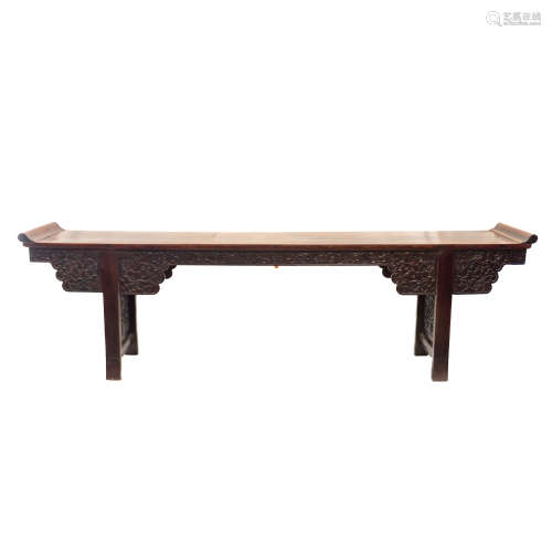 A CHINESE ROSEWOOD HONGMU TABLE