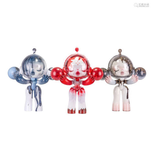 A GROUP OF THREE MEGA COLLECTION  LIMITED EDITION  SKULLPAND...