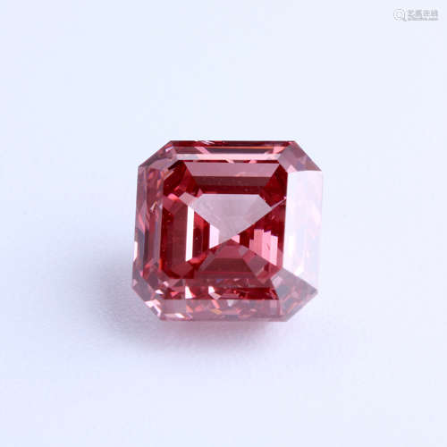 LOOSE DIAMOND - ASSCHER 4.03CT FANCY VIVID PINK, WITH CERTIF...