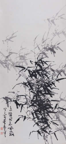 董寿平(1904-1997) 墨竹  水墨纸本 立轴