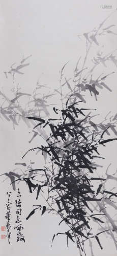 董寿平(1904-1997) 墨竹  水墨纸本 立轴