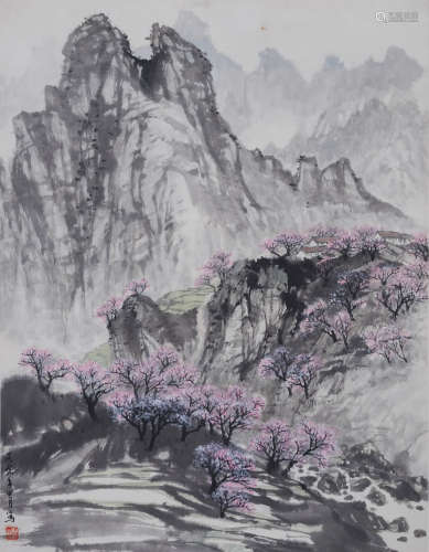 王华南(1917-2012) 春山图 1978年作 设色纸本 立轴