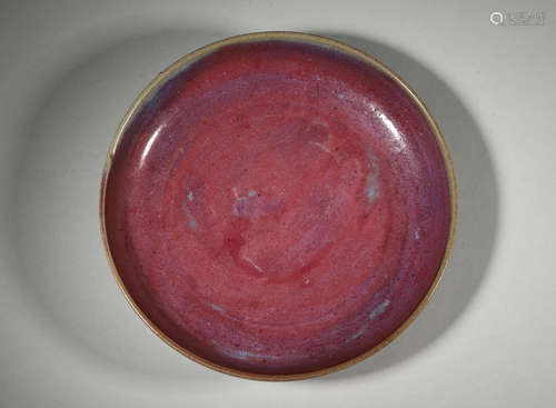 A Jun kiln porcelain plate,Song Dynasty,China