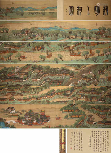 The Chinese painting of Along the River During the Qingming ...