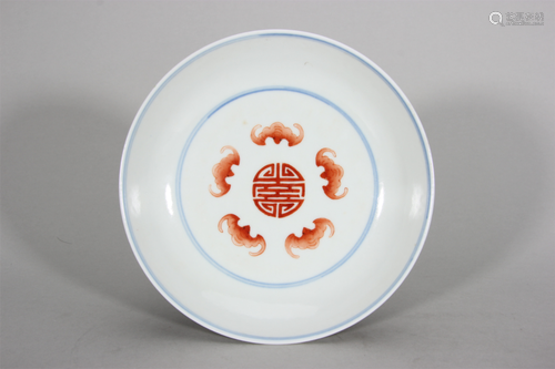 A famille rose flower porcelain plate,Qing Dynasty,China