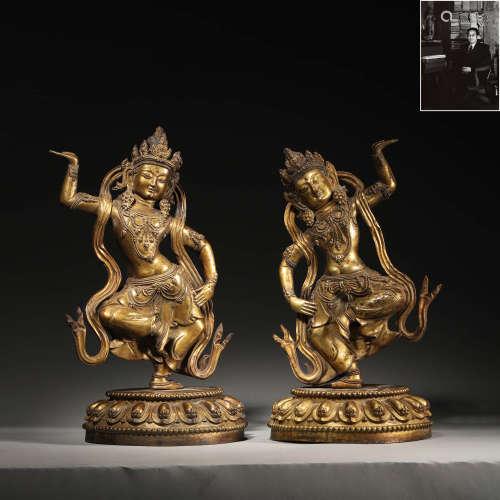 A Group Of Gilt-Bronze Figures Of Buddha